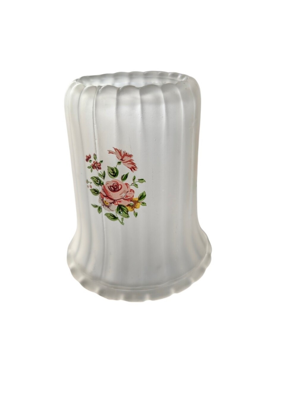 Vintage Westmoreland Frosted Satin Glass Rose Fairy Lamp Shade. SHADE ONLY - Picture 12 of 16